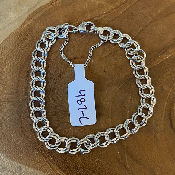 James Avery Jewelry - James Avery Medium Double Curb Charm Bracelet, Size S, Sterling Silver
